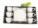 TREND HOME WHITE 12 Parça 6'lı beyaz porselen kahve fincan takımı