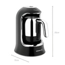 KORKMAZ KAHVEKOLIK COFFEE MAKER Krom siyah otomatik kahve makinesi