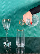ACAR AQUA COLLECTION GOLD Gläserset Gläser mit Karaffe 25 Stk.