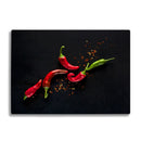 BELLART - Kırmızı ve yeşil biber Uv Baskılı Cam Kesme Tablası 35×25 cm