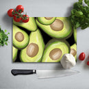 BELLART - Avokado çizimi Uv Baskılı Cam Kesme Tablası 35×25 cm