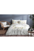 ÖZDILEK JARDIN DE FLOR Parure de lit renforcé 2 personnes ÖZDILEK BEYAZ JARDIN DE FLOR Çift kişilik ranforce nevresim takımı ÖZDILEK JARDIN DE FLOR Ranforce Bettbezug-Set doppelt 2 Person