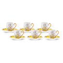 KARACA EFTENİ  Set de tasses à café 12 pièces 6 personnes KARACA EFTENİ  Kahve fincan takımı 12 parça 6 kişilik KARACA EFTENİ  12-teiliges Kaffeetassenset 6 Personen