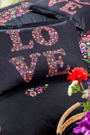 ÖZDILEK LOVE BOUQUET Parure de lit renforcé 1 personne ÖZDILEK LOVE BOUQUET Siyah Tek kişilik ranforce nevresim takımı ÖZDILEK LOVE BOUQUET Kinderbettwäschegarnitur 1 Person