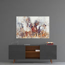 Tableau en verre - Chevaux de course sans jockey