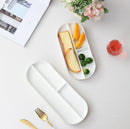 TREND HOME COLLECTION 3 Bölmeli 2 sunum tabağı beyaz/gold