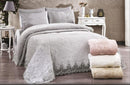 TREND HOME COLLECTION MELISSA Dantelli yatak örtüsü 6 parça