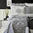 KARACA HOME BONAR  Ensemble de linge de linge de lit complet noir KARACA HOME BONAR  Siyah çift kişilik winter komple  set  KARACA HOME BONAR  Schwarzes Doppel-Winter-Komplettset