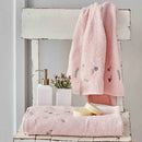 KARACA HOME LEVIN  Set de 2 serviettes  KARAC HOME LEVIN  Pudra nakışlı  2li havlu set brodées rose