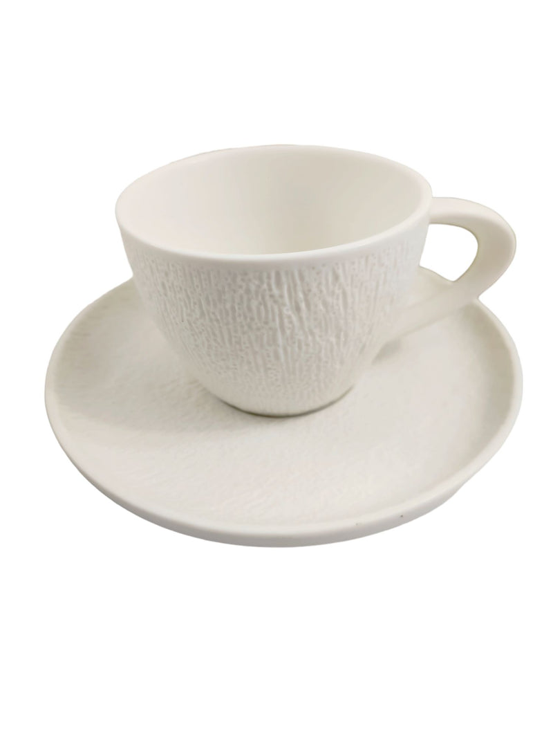 TREND HOME WHITE 12 Parça 6'lı beyaz porselen kahve fincan takımı