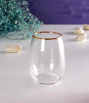 PAŞABAHÇE AMBER GOLDEN TOUCH 6'l ı altın yaldızlı cam bardak seti 570ml