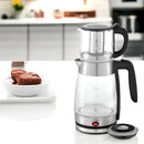 SCHÄFER Théière bouilloire électrique argenté en verre - Bella Home