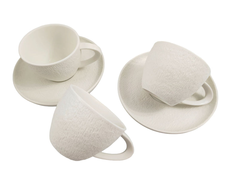 TREND HOME WHITE Tasses à café / thé 12 pièces 6 personnes 200 ml