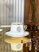 ZELLERFELD Ottoman Tasses à café en porcelaine 6 personnes - Bella Home