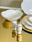 ZELLERFELD ROSA Blanc avec liseré doré Service de table 27 pièces 6 personnes - Bella Home