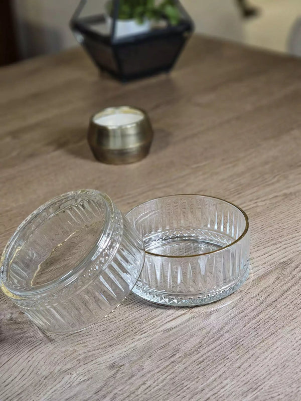 TREND HOME ROYAL GLASS Set mit 2 Aperitifschalen aus goldenem Glas