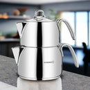 KORKMAZ PERLA MAXI Çaydanlık Takımı 1.2lt/2 lt - İndüksiyon