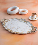 ACAR HURREM Plateau de service effet marbre 48 cm ACAR Hürrem Mermer Desen Sunum Tepsi - 48 cm ACAR HURREM Serviertablett Marmoreffekt 48 cm