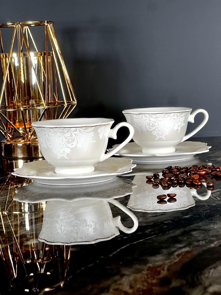 ACAR JASPER 6'Lı porselen çay fincan takımı