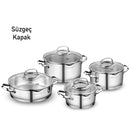 KORKMAZ STEAMA 8 Parça tencere takımı