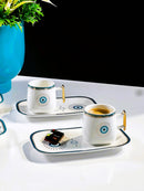 ACAR NAZAR 6'Lı porselen kahve fincan takımı