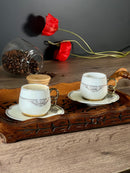 ACAR FREYA Set von 6 Porzellan Kaffeetassen