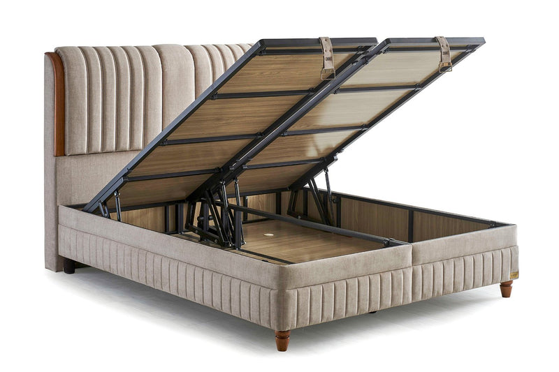 BAMBI KAPOK NATUREL Lit coffre, Tête de lit et Matelas au Kapok Biologique - Bella Home