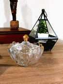 TREND HOME GOLD Büyük cam şekerlik kurabiyelik