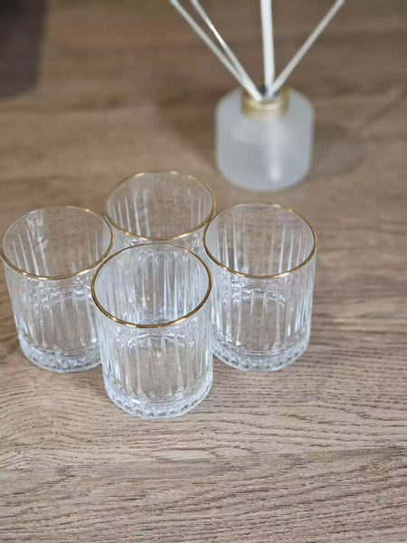 TREND HOME ROYAL GLASS 4'lü altın bardak seti