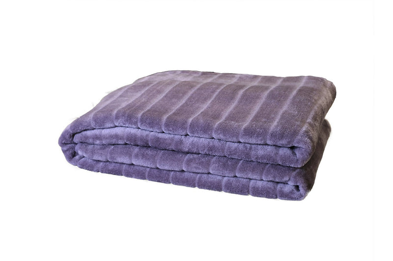 BAMBI EMBOSS 220x240 cm Couvre-lit beige violet - Battaniye Bej Mor - Bettüberwurf Beige Violett