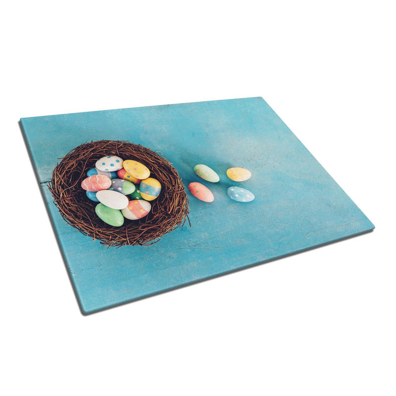 BELLART - Paskalya yumurtaları Uv Baskılı Cam Kesme Tablası 35×25 cm
