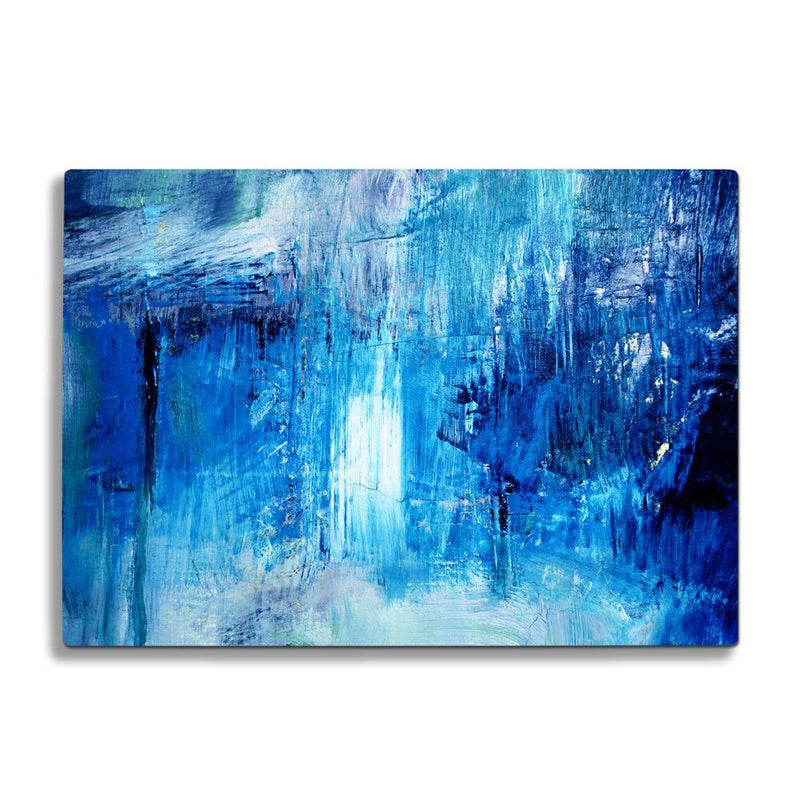 BELLART -  Abstrait Bleu - Planche à découper en verre à impression UV 35x25 cm - Soyut Mavi - UV Baski Cam Kesme Tahtasi