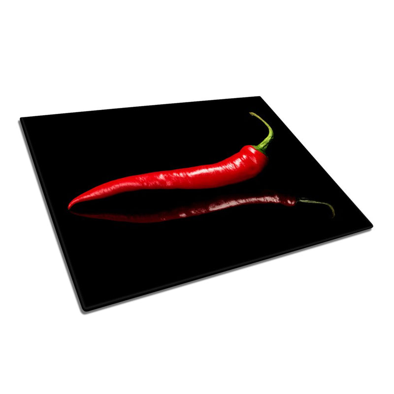 BELLART - Piment rouge - Planche à découper en verre à impression UV 35x25 cm