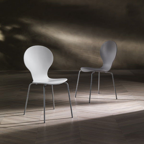 Set von 2 Stühlen Moderne Wohnzimmer, Wohn-Und Esszimmer Schwarz-Füße Chrom