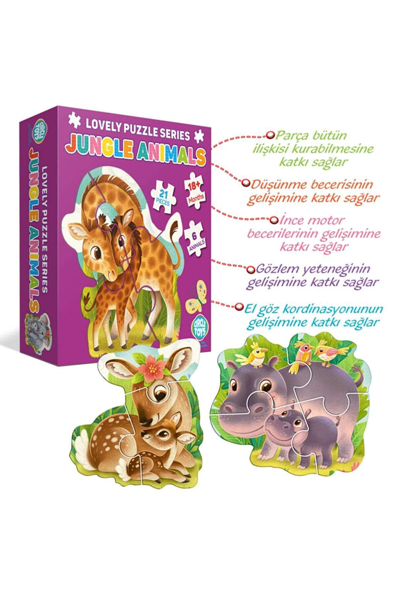 Lovely Puzzle Jungle Animals (Orman Hayvanları) Puzzle Schöne Dschungeltiere