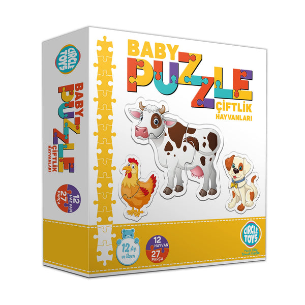 Puzzle Bébé d'Animaux de la Ferme Baby Puzzle Çiftlik Hayvanları Baby-Puzzle von Nutztieren