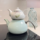 KARACA MORLAND Porselen ve Emaye Demlikli Çaydanlık Takımı - İndüksiyonlu