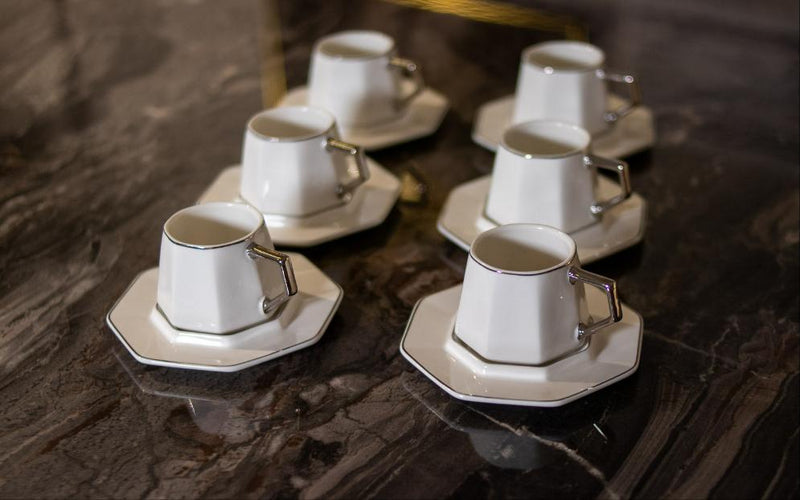 KARACA ZEHER Tasses à café 12 pièces 6 personnes - 12 parça 6 kisilik kahve takimi