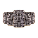 KARACA BLACK GOLD Set de 6 assiettes à dessert carré - 6li Kare Pasta Seti