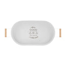 KARACA CONTRY ELIPS Plateau blanc 38cm KARACA CONTRY ELIPS beyaz tepsi 38 cm KARACA CONTRY ELIPS tablett weiß 38 cm