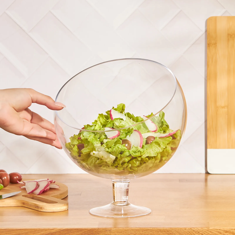 KARACA Coupe saladier sur pied en verre 24 cm Ayaklı cam salata kasesi 