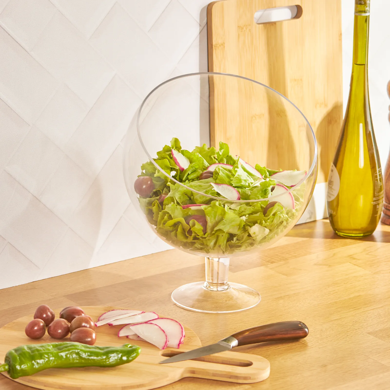 KARACA Coupe saladier sur pied en verre 24 cm Ayaklı cam salata kasesi 
