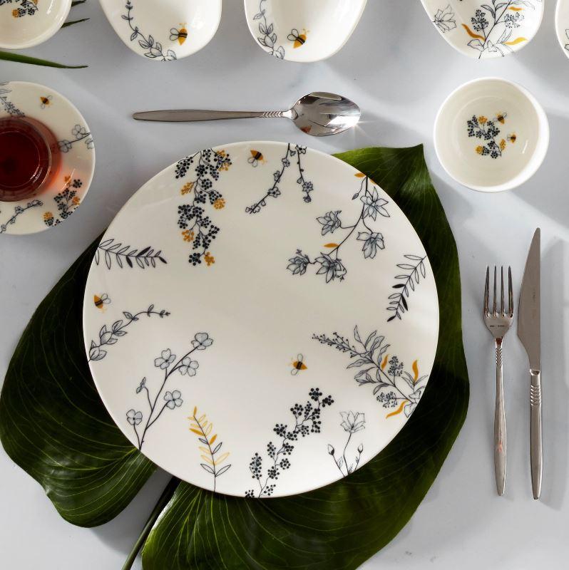KARACA BONITA BLACK Set de petit-déjeuner 26 pièces 6 personnes - Bella-Home: art de la table, verrerie, trousseau de mariée, décoration