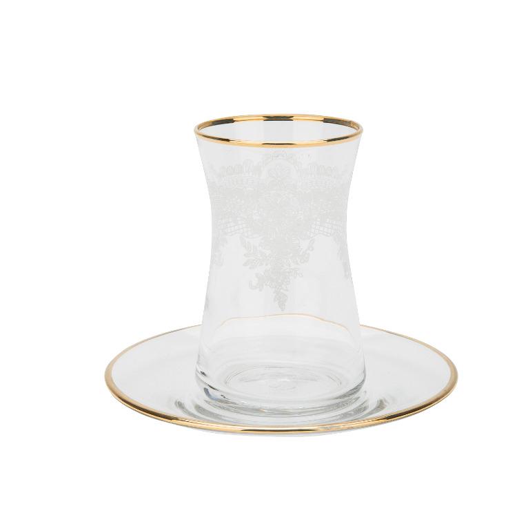 KARACA LACE GOLD Set verres à thé 12 pièces 6 personnes - Bella-Home: art de la table, verrerie, trousseau de mariée, décoration