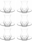 LAV ALYA Set de verres à thé 6 personnes 12 pièces - Design moderne - 12 Parça Modern Tasarım Çay Seti
