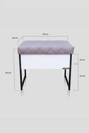 MUDESA Banquette à chaussure avec coffre noir et blanc