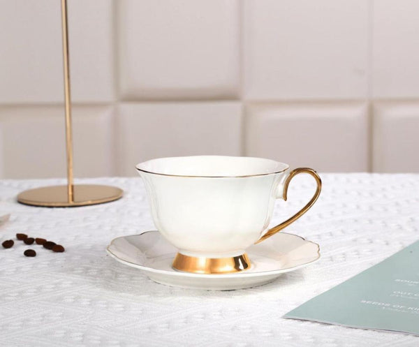 ﻿ZELLERFELD Teetassenset 6 Personen 12-teilig mit silber