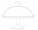 PAŞABAHÇE PATISSERIE Présentoir à gâteau rond à pied avec couvercle et en cristal - 32 cm - Bella Home